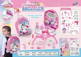 Kosmetinis staliukas su aksesuarais kuprinėje Unicorn Magic, 2402X0005