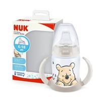 NUK mokomasis polipropileno buteliukas su silikono snapeliu (neišsipilantis) FIRST CHOICE, Disney, 6 mėn., 150 ml, SK78