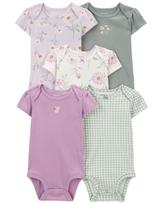 CARTER'S smėlinukas trumpomis rankovėmis, 5vnt., 1R035910 69-72 cm