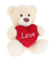 KEEL TOYS pliušinis meškiukas su širdele 20cm., SV3485