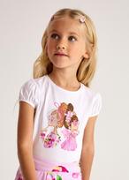MAYORAL marškinėliai trumpomis rankovėmis, white-orchid, 3003-58, 140 cm