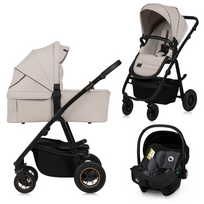 LIONELO universalus vežimėlis AMBER PLUS 3in1, Beige sand