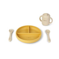 SARO silikoninių indų rinkinys FOOD&FUN, Mustard, 17602