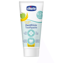 CHICCO dantų pasta be fluoro obuolių/bananų skonio 6-24 mėn., 50 ml.