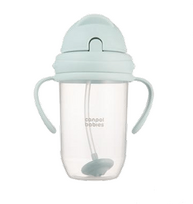 CANPOL BABIES neišsipilanti gertuvė su šiaudeliu, 270 ml, green,  56/623_gre