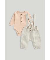 MOTHERCARE smėlinukas ilgomis rankovėmis ir kombinezonas, LK550 80