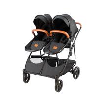 BABYTROLD universalus vežimėlis dvyniams SIBBI DUO, Black, 10-90SN