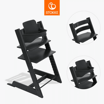 STOKKE maitinimo kėdutė su buomeliu TRIPP TRAPP,  black, 684600