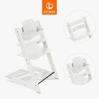 STOKKE maitinimo kėdutė su buomeliu TRIPP TRAPP,  white, 684700