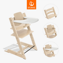 STOKKE maitinimo kėdutė su buomeliu ir padėkliuku TRIPP TRAPP, natural, 685300