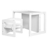 ROBA vaikiška kėdė ir stalas 3in1, White, 450004WE