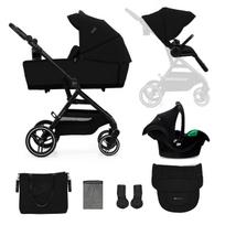 KINDERKRAFT universalus vežimėlis YOXI 3in1, pure black, KSYOXI00BLK3000