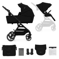 KINDERKRAFT universalus vežimėlis YOXI 2in1, pure black, KSYOXI00BLK2000