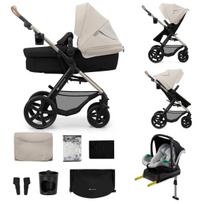 KINDERKRAFT universalus vežimėlis MOOV 2 4in1 AIR EVA WHEELS, moonlight grey, KSMOOV2GRYEV400