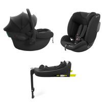 KINDERKRAFT modulinė sistema ENDURA SAFE: 2 automobilinės kėdutės: I-LITE, 40-87 cm ir I-FIX ENDURA SAFE, 61-150 cm, ir pagrindas ENDURA SAFE FX, balck, KCENSA00BLK3000