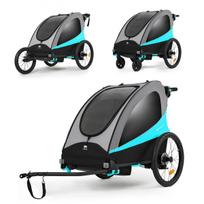 KINDERKRAFT dviračio priekaba - vežimėlis, hawaiian blue, KSNAVA00BLU0000