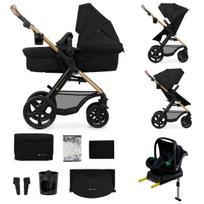 KINDERKRAFT universalus vežimėlis MOOV 2 4in1 AIR EVA WHEELS, pure black, KSMOOV2BLKEV400