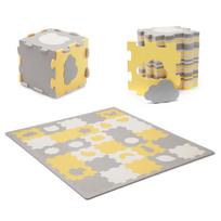 KINDERKRAFT putplasčio dėlionės kilimėlis LUNO SHAPES, yellow, KPLUSH00YEL0000