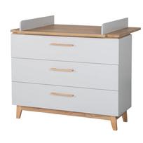 ROBA komoda su vystymo lenta CARO, Light grey/Golden oak, 1731789