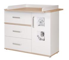 ROBA plati komoda su vystymo lenta PIA, White/San Remo Oak, 60973