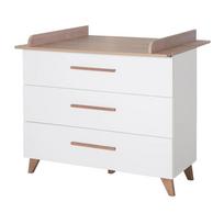 ROBA komoda su vystymo lenta OLE, White/Oak, 1731859