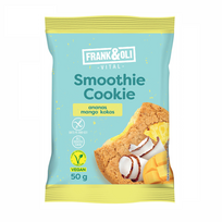 FRANK&OLI avižinis sausainis su kokosų, ananasų ir mangų įdaru, 50 g, OLI-005