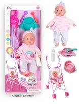 Lėlė su vežimėliu ir maisto rinkiniu, 2503O0994