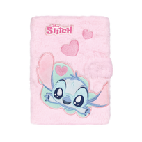STITCH DISNEY A5 pūkuota užrašų knygutė rožinė, 99527PTR