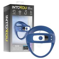 INTOYOU - Programėle valdomas vibruojantis penio ir sėklidžių žiedas vyrams (mėlynas)
