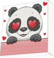 DOTZ BOX kūrybinis rinkinys piešimas deimantais panda love 15x15cm, 11NDBX064