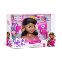SPARKLE GIRLZ lėlės galva puošimui Deluxe Set, tamsiaplaukė lėlė, asort., 100526
