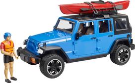 BRUDER automobilis Jeep Wrangler Rubicon su baidare ir figurėle, 02529