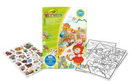 CRAYOLA MINIKIDS spalvinimo knygelė su lipdukais Giant Coloring Book and Stickers Sheet, Fairy Tale, 25-1081G