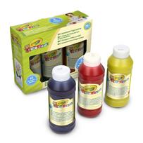 CRAYOLA MINIKIDS dažai piešimui rankomis Washable Fingerpaint Primary Colours, 3vnt., 81-1539