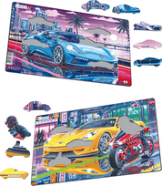 LARSEN dėlionė Sportinis automobilis, midi, 30 vnt. 2 skirtingi dizainai, U21