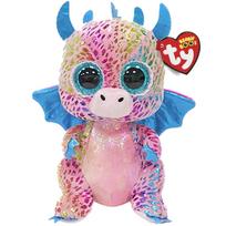 TY Beanie Boos pliušinis žaislas violetinis drakonas FLINT, 15 cm, TY37346