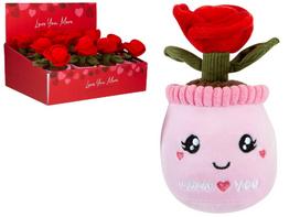 LOVE YOU MORE pliušinis žaislas Softlings Pot Love Rose 18cm., 456214