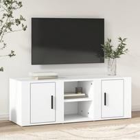 TV staliukas Televizoriaus spintelė, baltos spalvos, 100x31,5x35cm, mediena