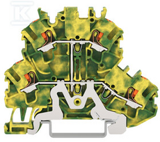 Wago Dviejų pakopų JUNGTIS: PE 2202-2207 Ż/ZI