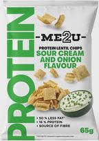 Užkandis ME2U Protein Lentil Chips Sour Cream & Onion, 65g