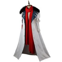 Ysir Genshin Impact Fatui vykdomasis pareigūnas Cos Snezhnaya Princas Dadaria Regrator Marionetės Kapitonė Apsiaustas Cos 4XL-5XL&Free Scarf raudona