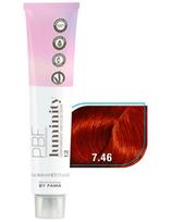 By Fama pusiau ilgalaikiai plaukų dažai be amoniako By Fama Luminity 7.46 medium blond titian 80ml