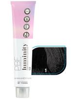 By Fama pusiau ilgalaikiai plaukų dažai be amoniako By Fama Luminity 1 black 80ml