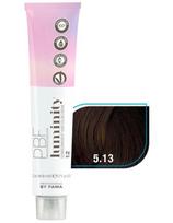 By Fama pusiau ilgalaikiai plaukų dažai be amoniako By Fama Luminity 5.13 light chestnut cold beige 80ml