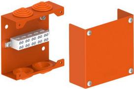 Fire resistant metal box KPK 125 E90 IP40 126x126x48mm with double terminals 1,5-6mm² KPK 125_2PO6 | 8595568942210
