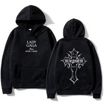 Lady Gaga Mada Džemperiai Lady Gaga MAYHEM Kirptas Spaudinys Džemperis Rudens Retro su Gobtuvu Drabužiai Unisex Laisvas Gatvės Stilius XS