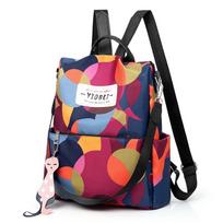 Nauja „Oxford“ kuprinė moterims, daugiafunkcinė, vandeniui atspari kuprinė nuo vagystės, skirta kelioniniam krepšiui 32*13*33cm kamufliažas
