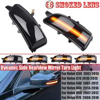 1Pair Dynamic Blinker Side Mirror Sequential Indicator LED Turn Signal Light for Volvo C30 C70 S40 S60 V40 V70 V50 2007-2012