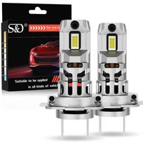 2 vnt. H7 LED priekinių žibintų Canbus lemputės Mini belaidės 30000LM 80W 6000K CSP automobilių priekiniam žibintui Auto Turbo lempos Automobilinė Plug&Play rūko lemputė 12V
