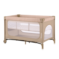 LIONELO sulankstoma lovelė-maniežas JASMIN, 125x65 cm., Beige sand